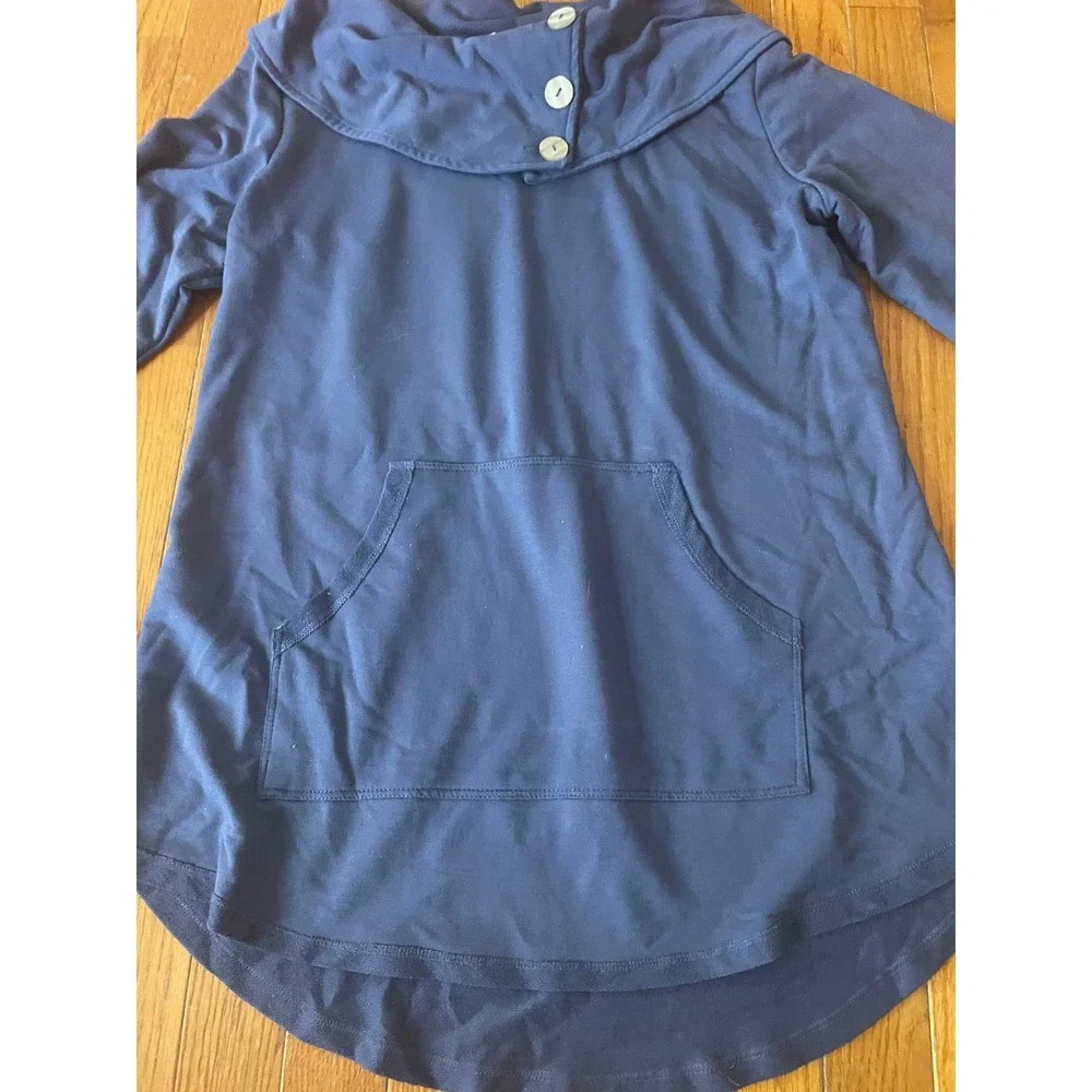 Soft Surroundings Kassidy Pullover Top Womens Size Small Rayon Stretch Cowl Neck